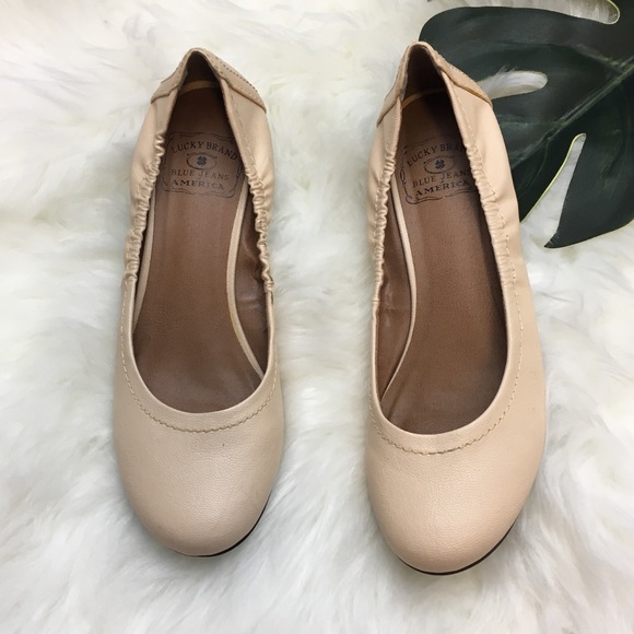 Lucky Brand Shoes - Lucky Brand Lo-Faith Rose Cream 1/4 Wedged Pump